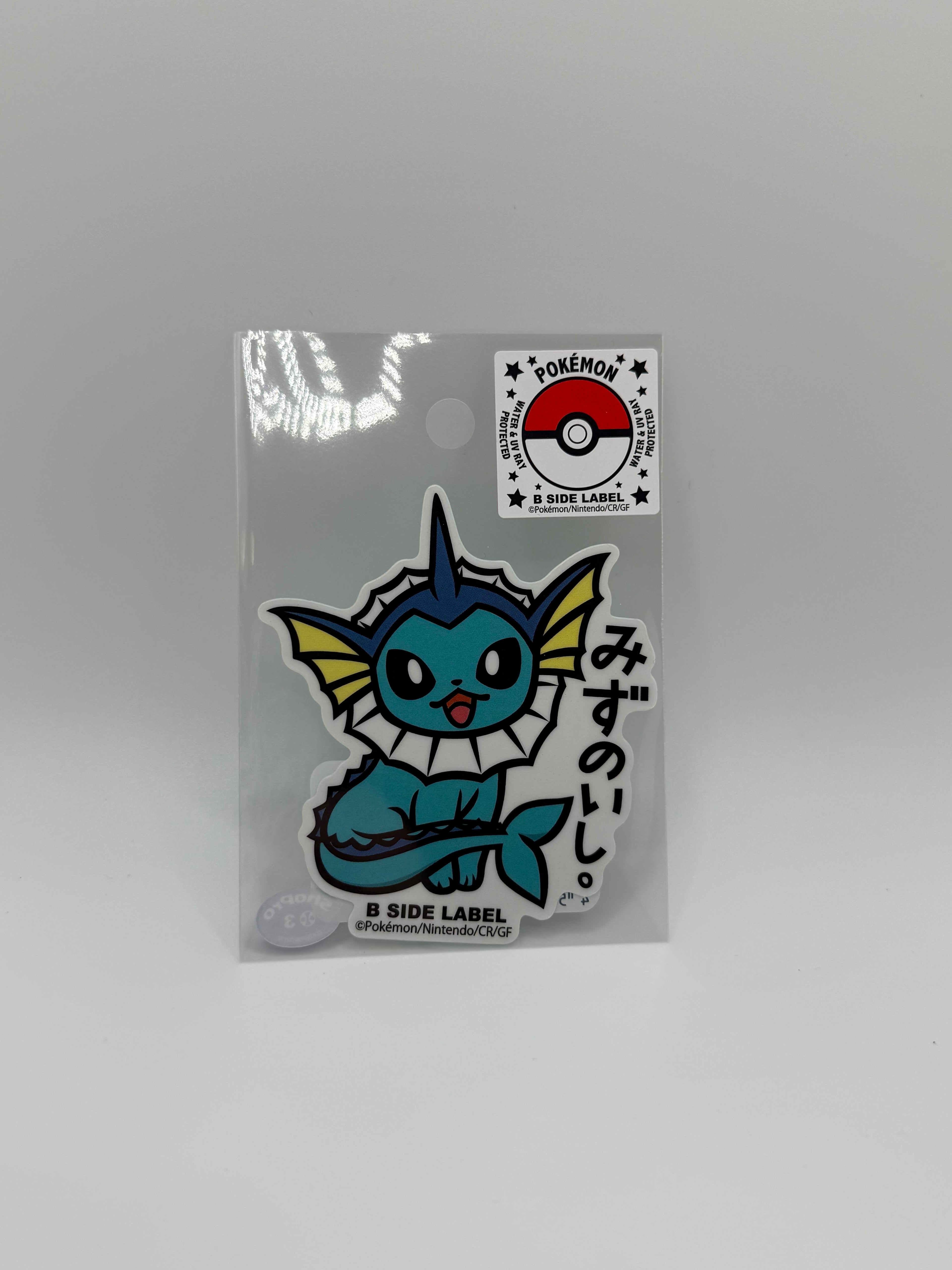 B-Side Label Sticker - Pokemon - Vaporeon - 2025 Waterproof