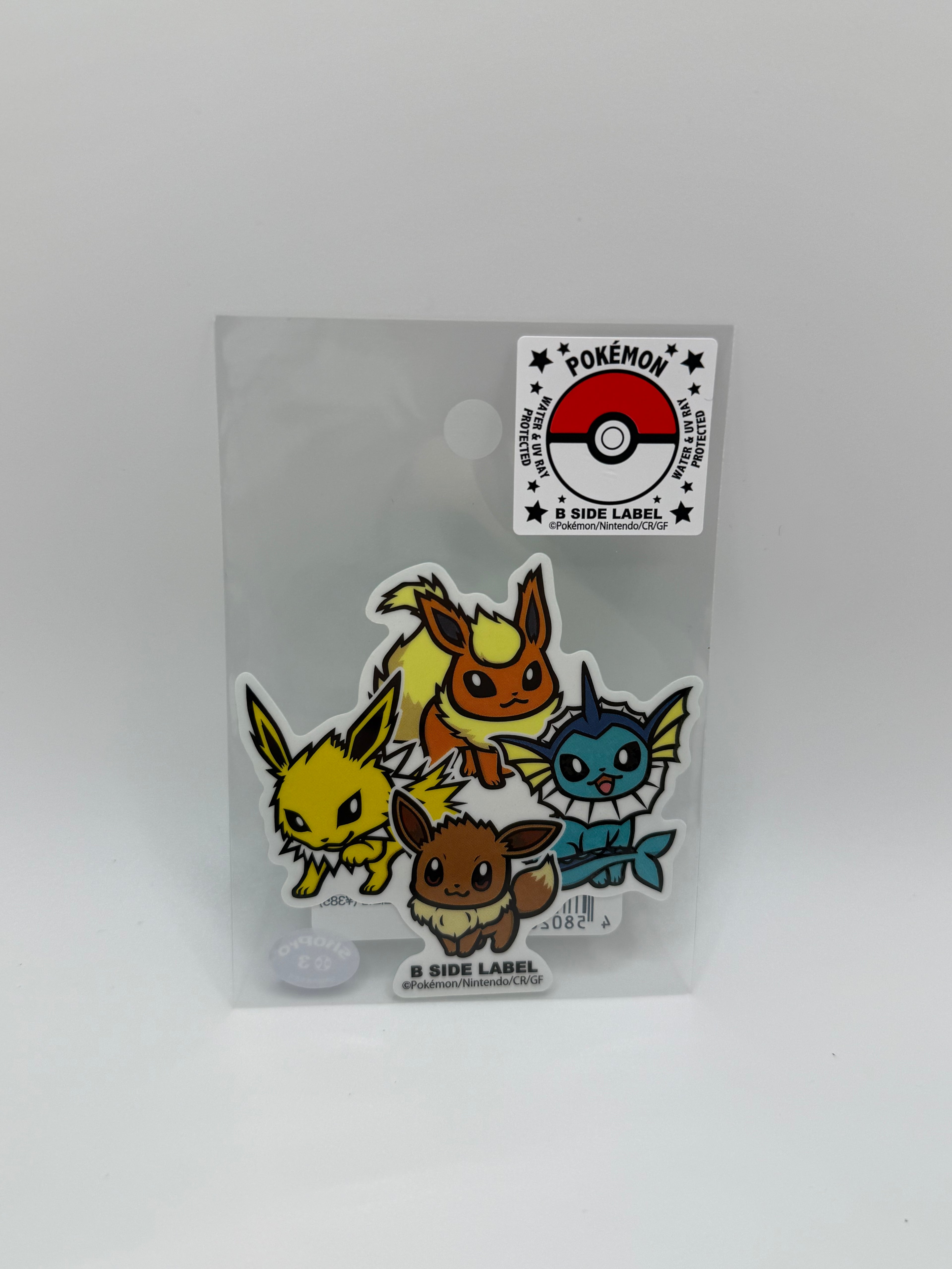 B-Side Label Sticker - Pokemon - Eeevee Evolutions - 2025 Waterproof