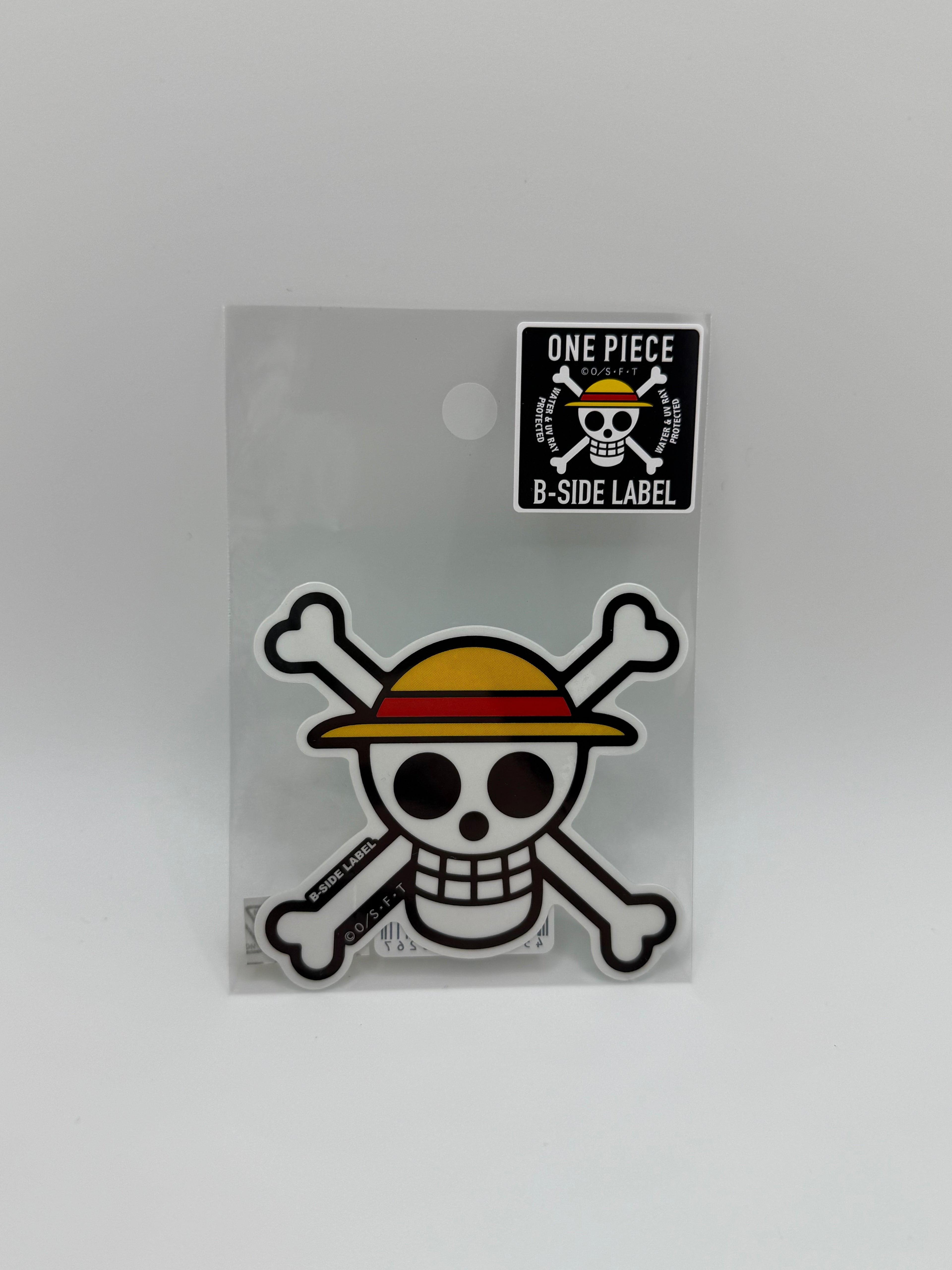 B-Side Label Sticker - One Piece - Strawhats Jolly Roger - 2025 Waterproof