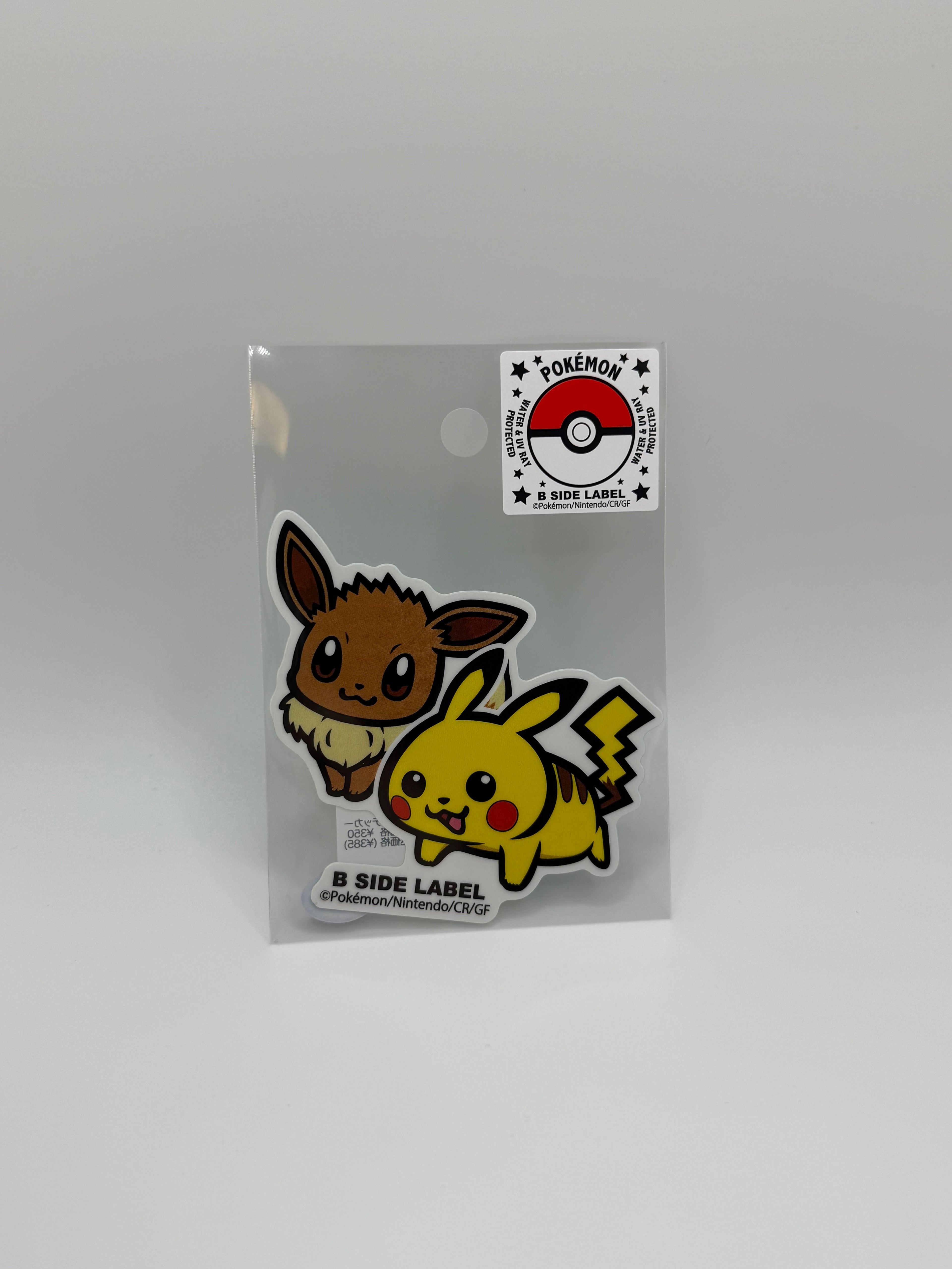 B-Side Label Sticker - Pokemon - Pikachu & Eeevee - 2025 Water